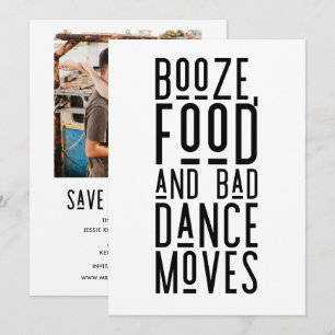 Funny Modern Foto Wedding Save the Dates Ankündigung