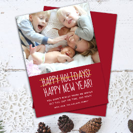 Funny Modern Happy New Year Holiday Card Feiertagskarte
