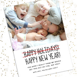 Funny Modern Happy New Year Holiday Card Feiertagskarte