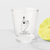 Funny Modern Junggeselinnen-Abschied Bridge Ring F Schnapsglas (Vorderseite)