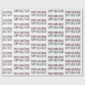 Funny Modern Late Merry Christmas Happy New Year Geschenkpapier (Flach)
