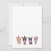 Funny Modern Llama Party Animal Birthday Einladung (Rückseite)