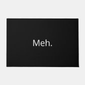 Funny Modern | Meh Schwarz/Weiß Fußmatte (Vorderseite)