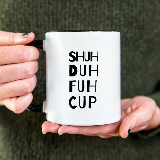 Funny Modern Minimalistic Bold Typografy Zweifarbige Tasse