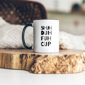 Funny Modern Minimalistic Bold Typografy Zweifarbige Tasse