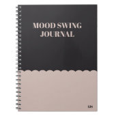 Funny Modern Modern Swing Journal Monogram Notizblock (Vorderseite)