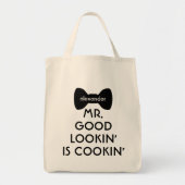 Funny Modern Mr Good Looking Bowtie Tragetasche (Vorne)