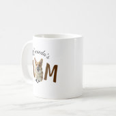 Funny modern niedlich Corgi Welpenhund Mama Kaffeetasse (Vorderseite Links)