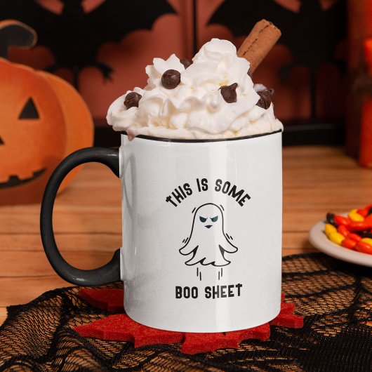 Funny Modern Niedlich Halloween Bootschild Ghost Tasse
