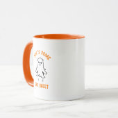 Funny Modern Niedlich Halloween Bootschild Ghost Tasse (Vorderseite Links)