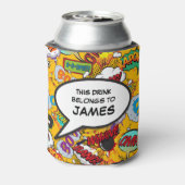 Funny Modern Personalisiert Comic Book Speech Bubb Dosenkühler (Kanne Rückseite)