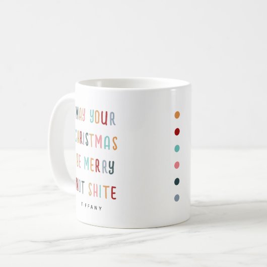 Funny Modern Personalisierte Weihnachtsgeschenke Kaffeetasse (Vorderseite Links)