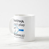Funny Modern Pickleball Oma Custom Typografy Kaffeetasse (Vorderseite Links)