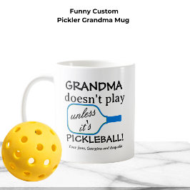 Funny Modern Pickleball Oma Custom Typografy Kaffeetasse