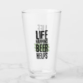 Funny Modern Pint Beer Glass Glas (Rückseite)