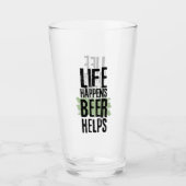 Funny Modern Pint Beer Glass Glas (Vorderseite)