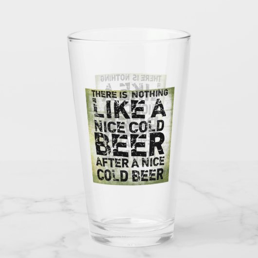 Funny Modern Pint Beer Glass Glas (Rückseite)