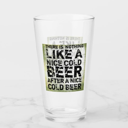 Funny Modern Pint Beer Glass Glas (Vorderseite)