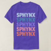 Funny Modern Repeat Tet Design Sphyn T-Shirt (Design vorne)