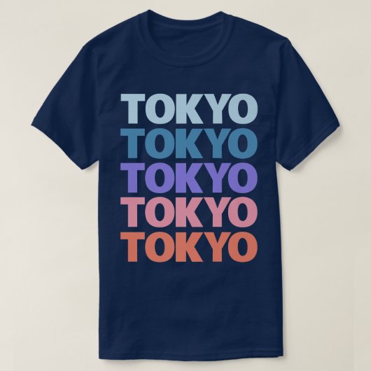 Funny Modern Repetitive Tet Design Tokio Japan T-Shirt (Design vorne)