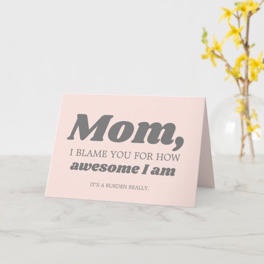 Funny Modern Retro Mothers Day Card Karte (Gelbe Blume)