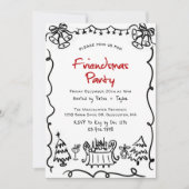 Funny Modern Simple Friendsmas Party Einladung (Vorderseite)