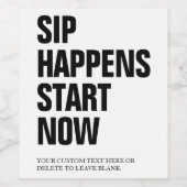 Funny Modern Sip passiert ab sofort mit eigenem Te Weinetikett (Einzelnes Label)