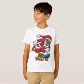 Funny Modern Skateboard Weihnachtsfeiertag T-Shirt (Vorne ganz)