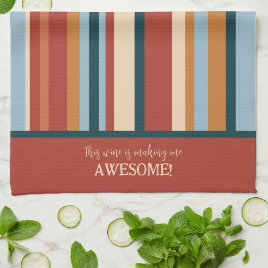 Funny Modern Strike Custom Wine Zitat Geschirrtuch (Gefaltet)