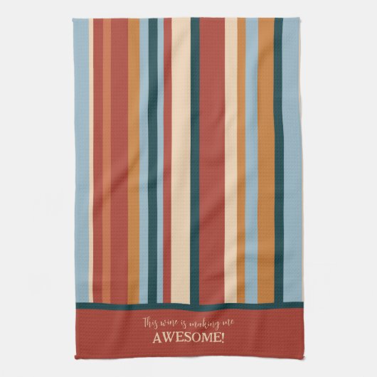 Funny Modern Strike Custom Wine Zitat Geschirrtuch (Vertikal)