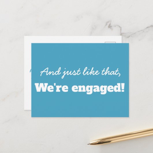 Funny Modern Typografy Ankündigung Datum freihalte Postkarte (Vorderseite/Rückseite Beispiel)