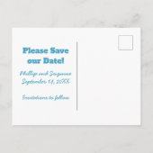 Funny Modern Typografy Ankündigung Datum freihalte Postkarte (Rückseite)