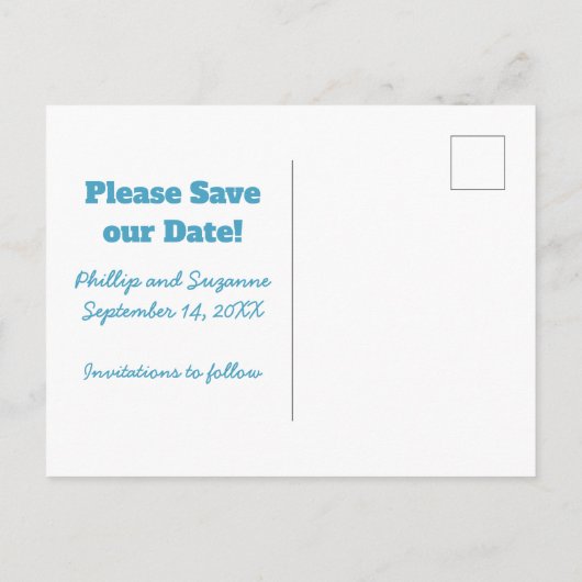 Funny Modern Typografy Ankündigung Datum freihalte Postkarte (Rückseite)