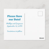 Funny Modern Typografy Ankündigung Datum freihalte Postkarte (Rückseite)