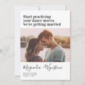 Funny Modern Typografy Foto Wedding Save The Date (Vorderseite)