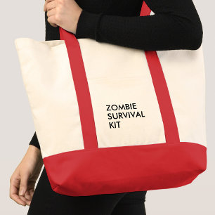 Funny Modern Typografy Minimalistisch Large Tragetasche