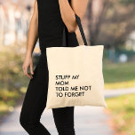 Funny Modern Typografy Minimalistisch Tragetasche<br><div class="desc">Diese große Tasche ist ein stilvolles und funktionales Accessoire, das das Beste beider Welten verbindet: lustige und spielerische Typografie mit einem minimalistischen Design, das sie vielseitig und leicht mit jedem Outfit zu tragen macht und eine Touch von Eleganz und Eleganz in das Gesamtbild fügt. Das Typografie-Design ist kühn und auffallend,...</div>