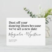 Funny Modern Typografy Wedding ändern das Datum Save The Date (Stehend Vorderseite)