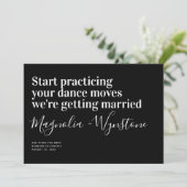 Funny Modern Typografy Wedding rettet das Datum Save The Date (Stehend Vorderseite)