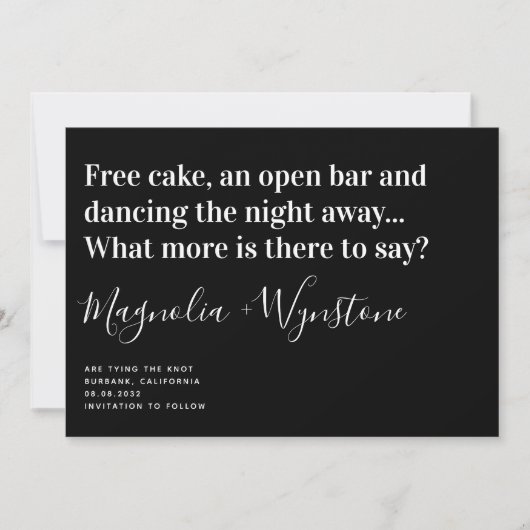 Funny Modern Typografy Wedding rettet das Datum Save The Date (Vorderseite)