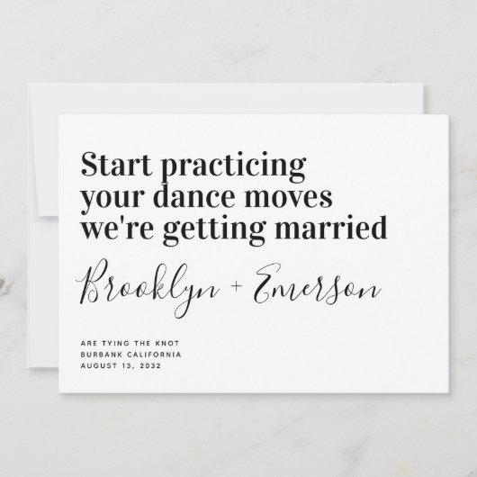 Funny Modern Typografy Wedding rettet das Datum Save The Date (Vorderseite)