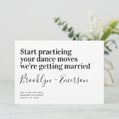 Funny Modern Typografy Wedding rettet das Datum Save The Date (Stehend Vorderseite)