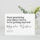 Funny Modern Typografy Wedding Save The Date (Stehend Vorderseite)