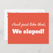 Funny Modern Typografy Wir haben die Ankündigung Postkarte (Vorne/Hinten)