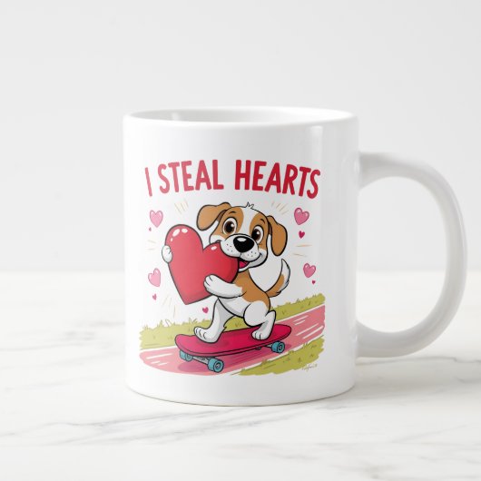 Funny & Modern Valentinstag für Ihn & sie Jumbo-Tasse (Rechts)