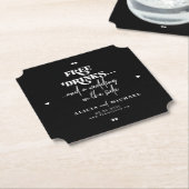 Funny moderne Getränke Hochzeit retten das Datum Untersetzer (angewinkelt)