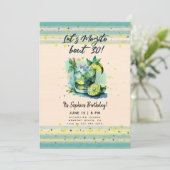 Funny Mojito über 30 Cocktails Stunde 30 Geburtsta Einladung (Stehend Vorderseite)