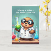 Funny Mole Day Science mit perfekter Reaktion Karte (Gelbe Blume)