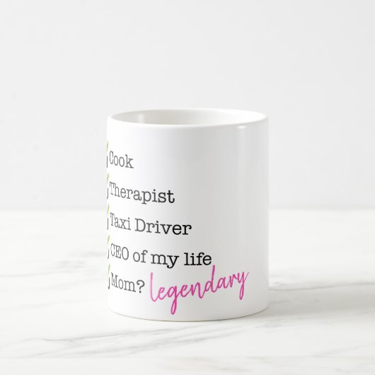 Funny Mom Checklist Kaffeetasse (Mittel)
