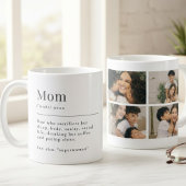 Funny Mom Definition Mug With Photo Grid Kaffeetasse